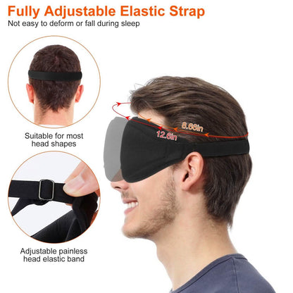 2-Pack: 3D Contoured Cup Light Blockout Sleeping Mask DailySale