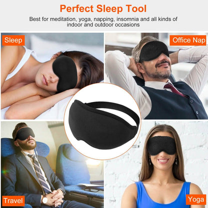 2-Pack: 3D Contoured Cup Light Blockout Sleeping Mask DailySale
