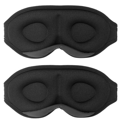 2-Pack: 3D Contoured Cup Light Blockout Sleeping Mask DailySale