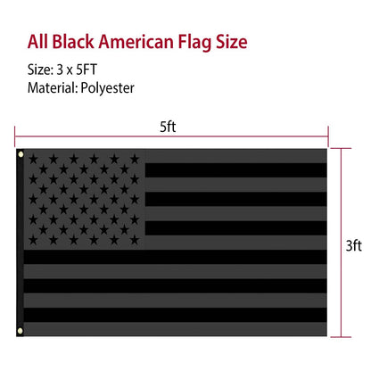 2-Pack: 3X5 Ft. All Black American Flag DailySale