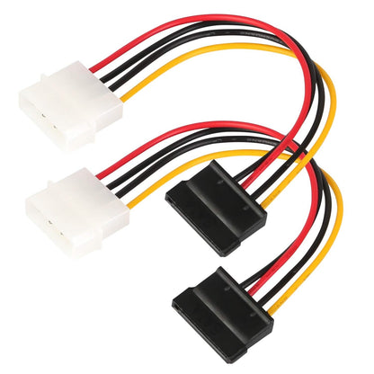2-Pack: 4 Pin Male To 15Pin Female Data Cable Adapter DailySale