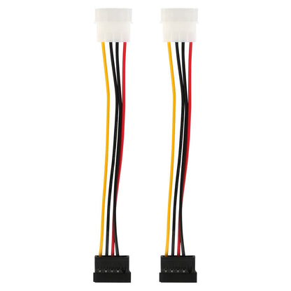 2-Pack: 4 Pin Male To 15Pin Female Data Cable Adapter DailySale
