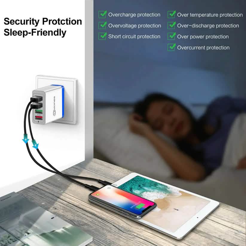 2-Pack: 4 Port High-Speed Wall Charger DailySale