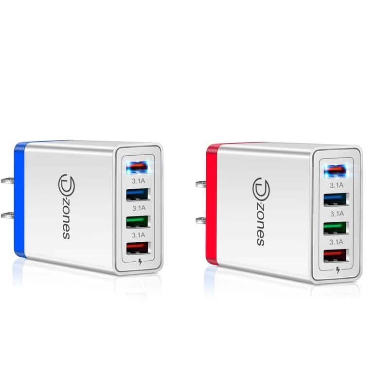 2-Pack: 4 Port High-Speed Wall Charger DailySale
