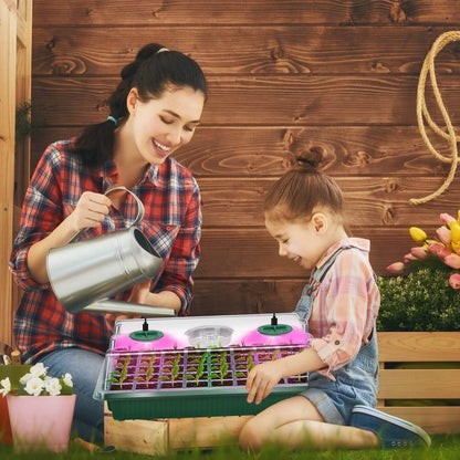 2-Pack: 40 Cell Seed Starting Tray Plant Grow Light with 4 Adjustable Brightness DailySale