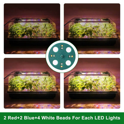 2-Pack: 40 Cell Seed Starting Tray Plant Grow Light with 4 Adjustable Brightness DailySale