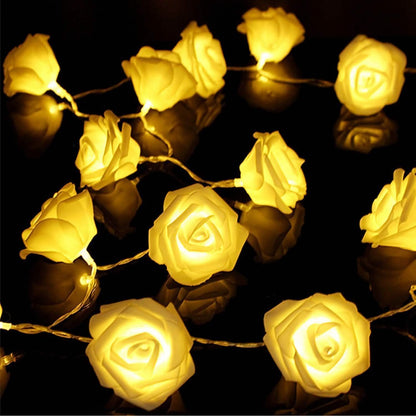 2-Pack: 40 LEDs Rose Flower String Lights DailySale