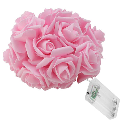 2-Pack: 40 LEDs Rose Flower String Lights DailySale