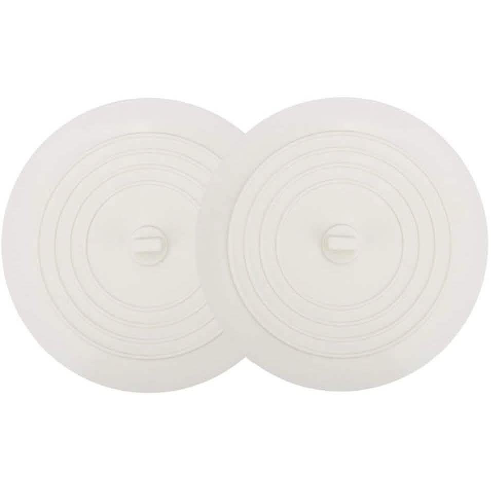 2-Pack: 6" Large Silicone Drain Plug Hair Stopper Flat Suction Cover DailySale