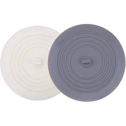 2-Pack: 6" Large Silicone Drain Plug Hair Stopper Flat Suction Cover DailySale