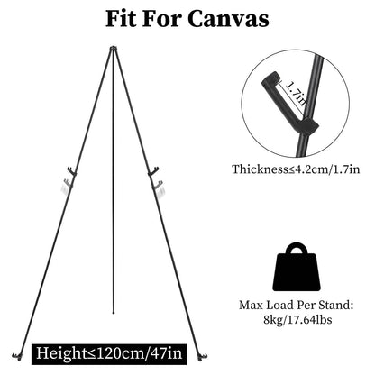 2-Pack: 61" Collapsible A Frame Tripod Easel Iron Alloy Drawing Stand DailySale