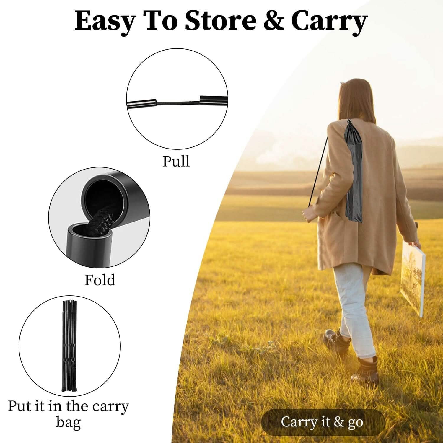 2-Pack: 61" Collapsible A Frame Tripod Easel Iron Alloy Drawing Stand DailySale