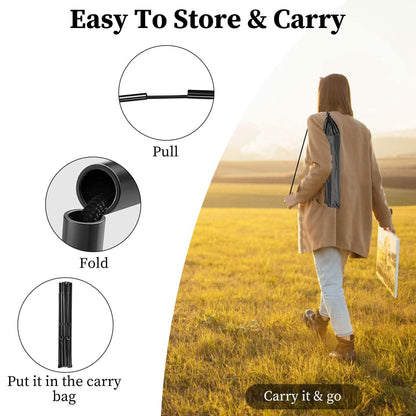 2-Pack: 61" Collapsible A Frame Tripod Easel Iron Alloy Drawing Stand DailySale