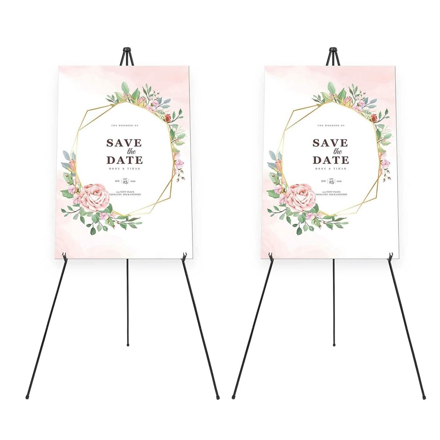 2-Pack: 61" Collapsible A Frame Tripod Easel Iron Alloy Drawing Stand DailySale