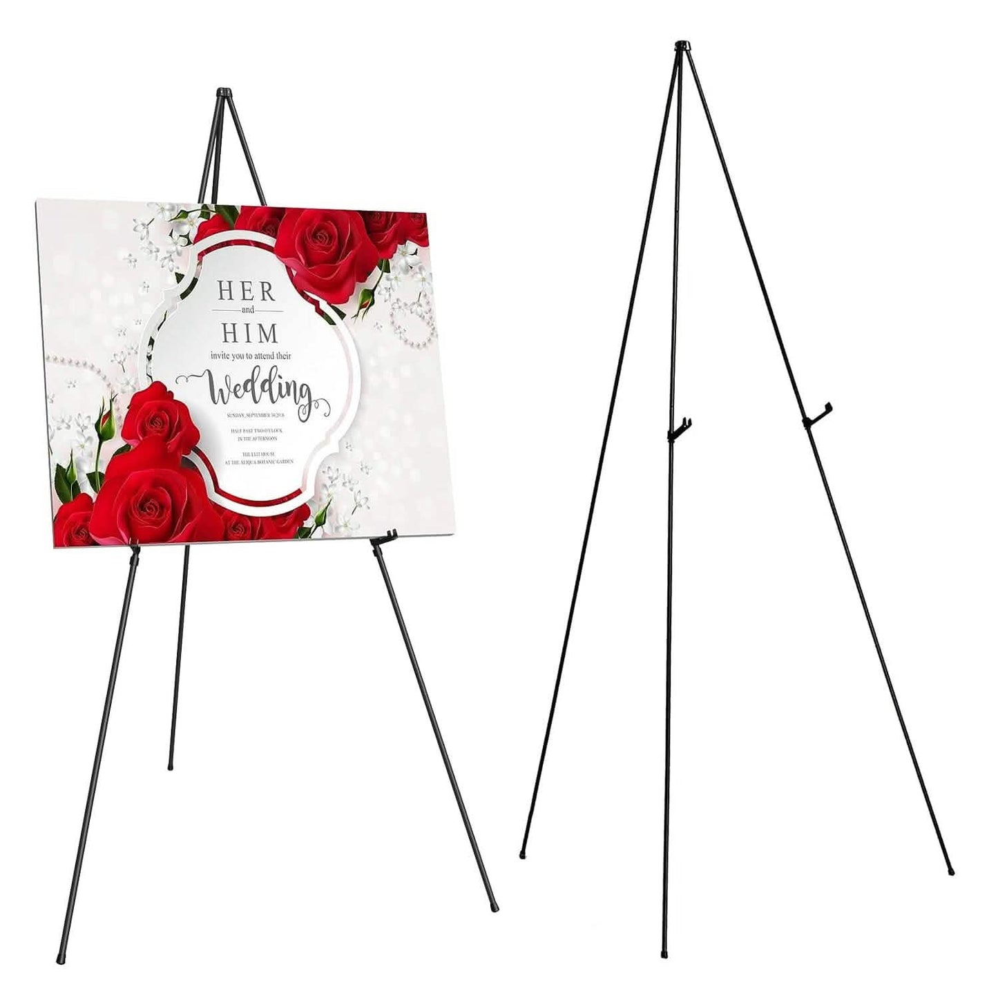 2-Pack: 61" Collapsible A Frame Tripod Easel Iron Alloy Drawing Stand DailySale
