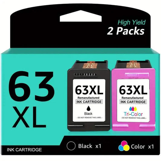 2-Pack: 63XL Ink Cartridges Black & Tri-Color for HP 63 Ink DailySale