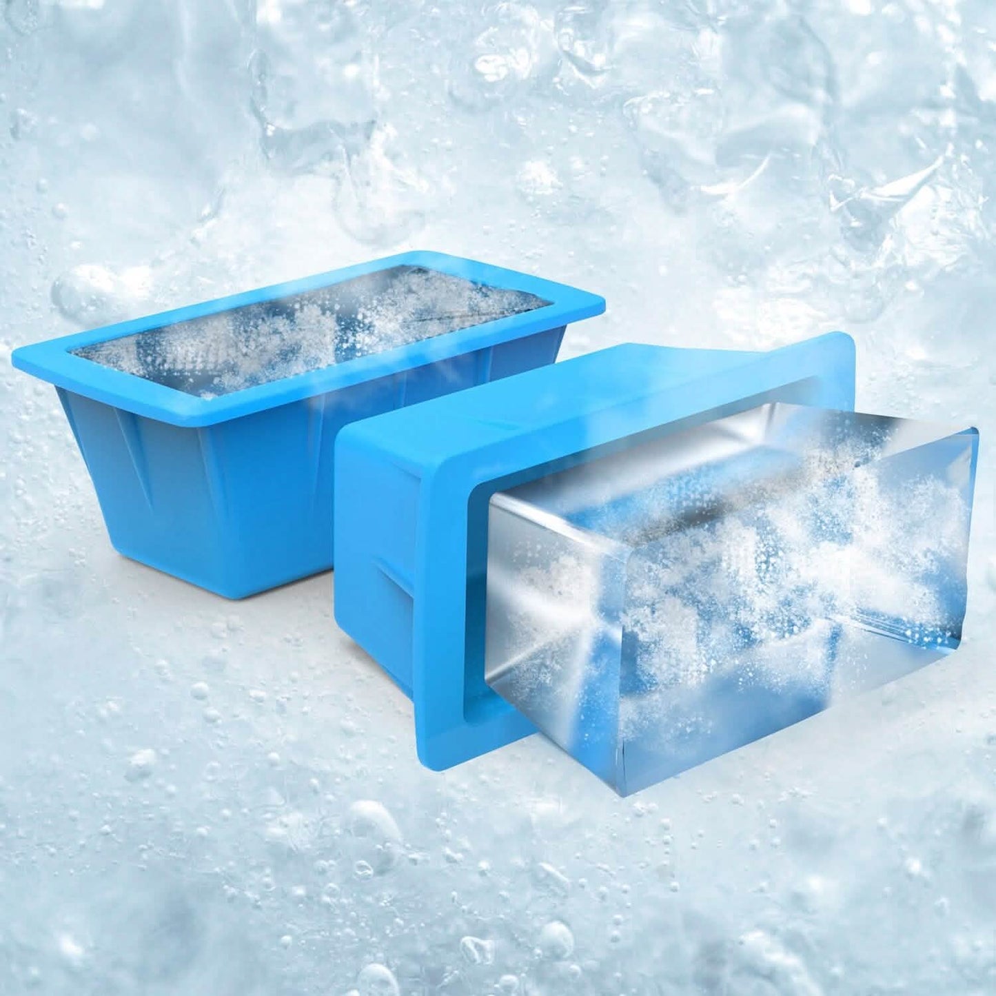 2-Pack: 6.6 lbs. Silicone Freezer Ice Block Molds DailySale
