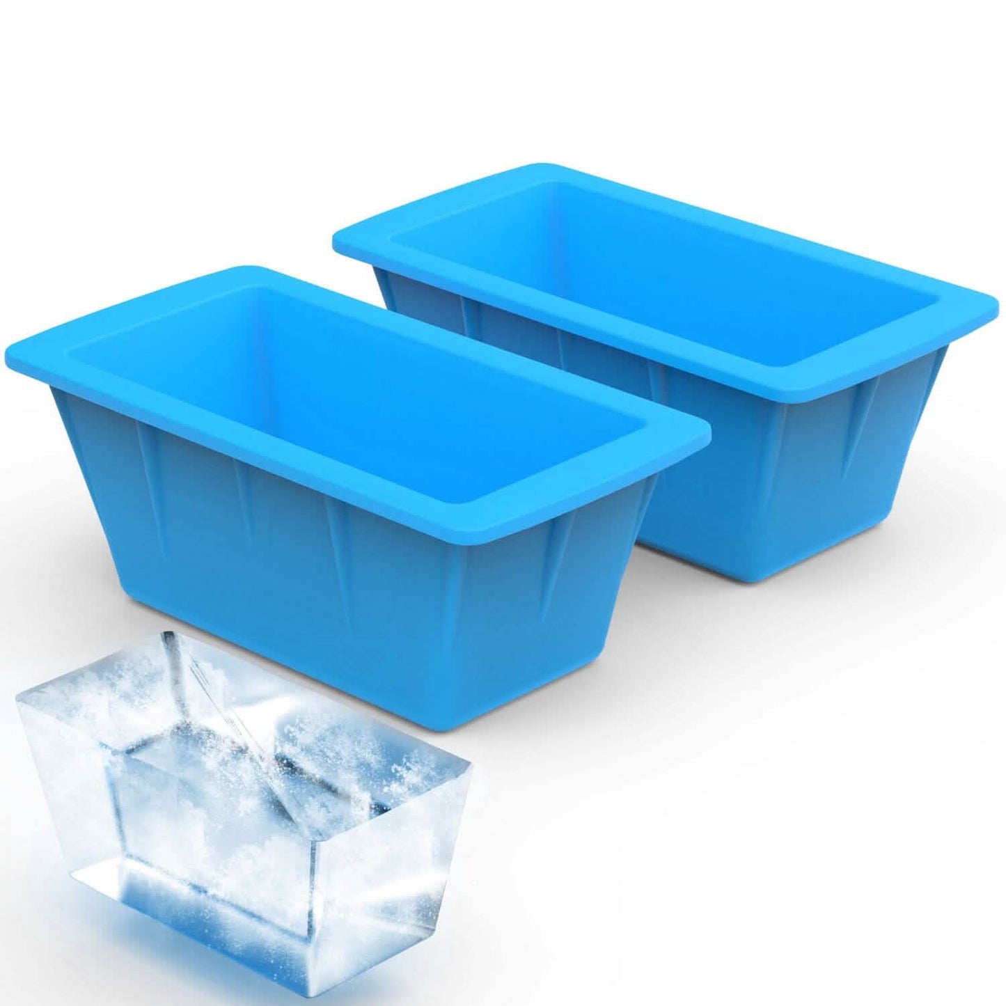 2-Pack: 6.6 lbs. Silicone Freezer Ice Block Molds DailySale