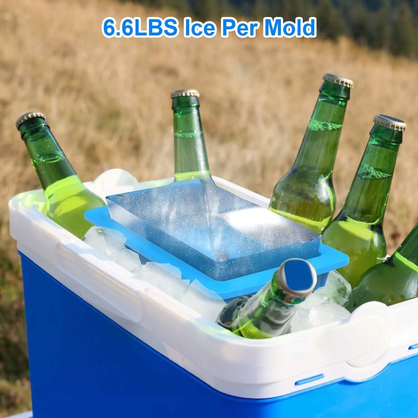 2-Pack: 6.6 lbs. Silicone Freezer Ice Block Molds DailySale