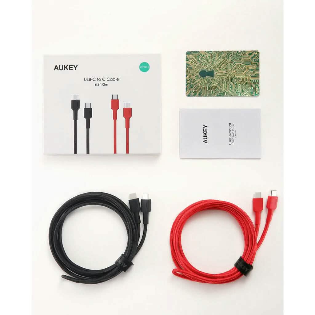 2-Pack: 6.6ft CB-CD28 USB C Cable USB C to USB C Cable DailySale