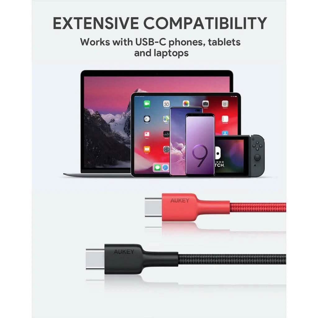 2-Pack: 6.6ft CB-CD28 USB C Cable USB C to USB C Cable DailySale