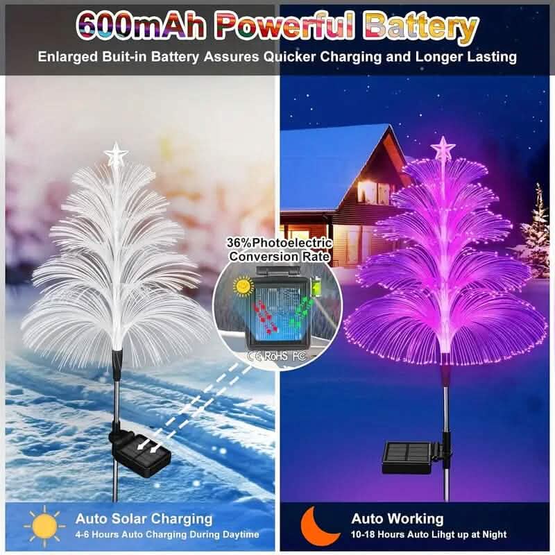 2-Pack: 7 Color-Changing LED Solar Jellyfish Lights DailySale