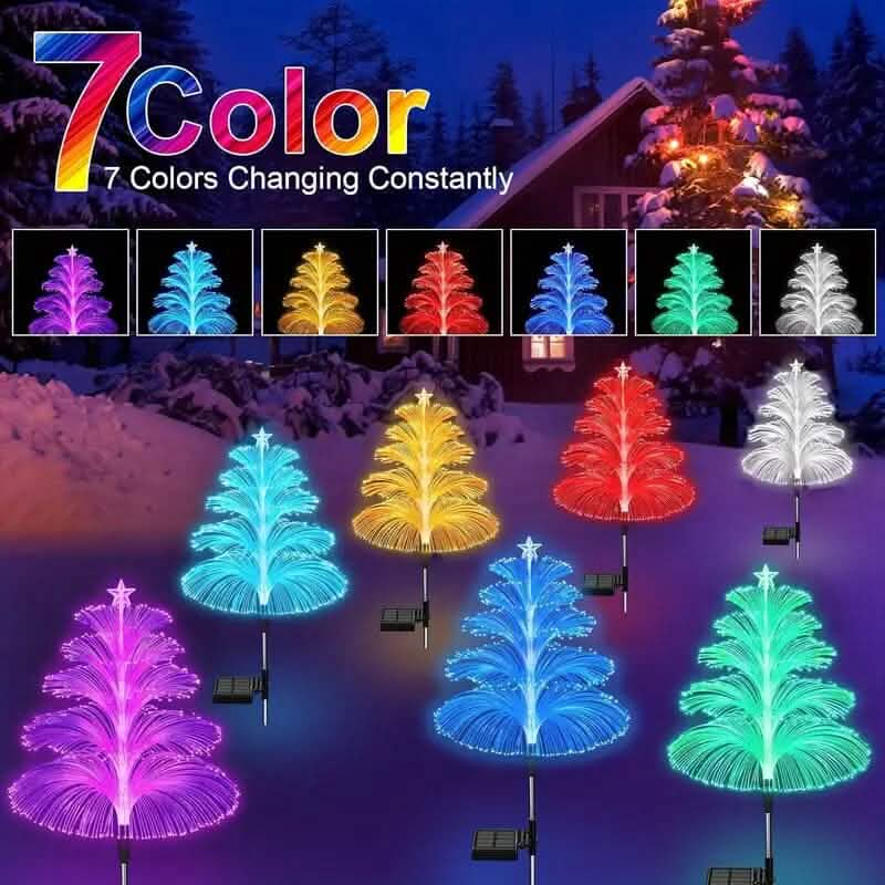 2-Pack: 7 Color-Changing LED Solar Jellyfish Lights DailySale