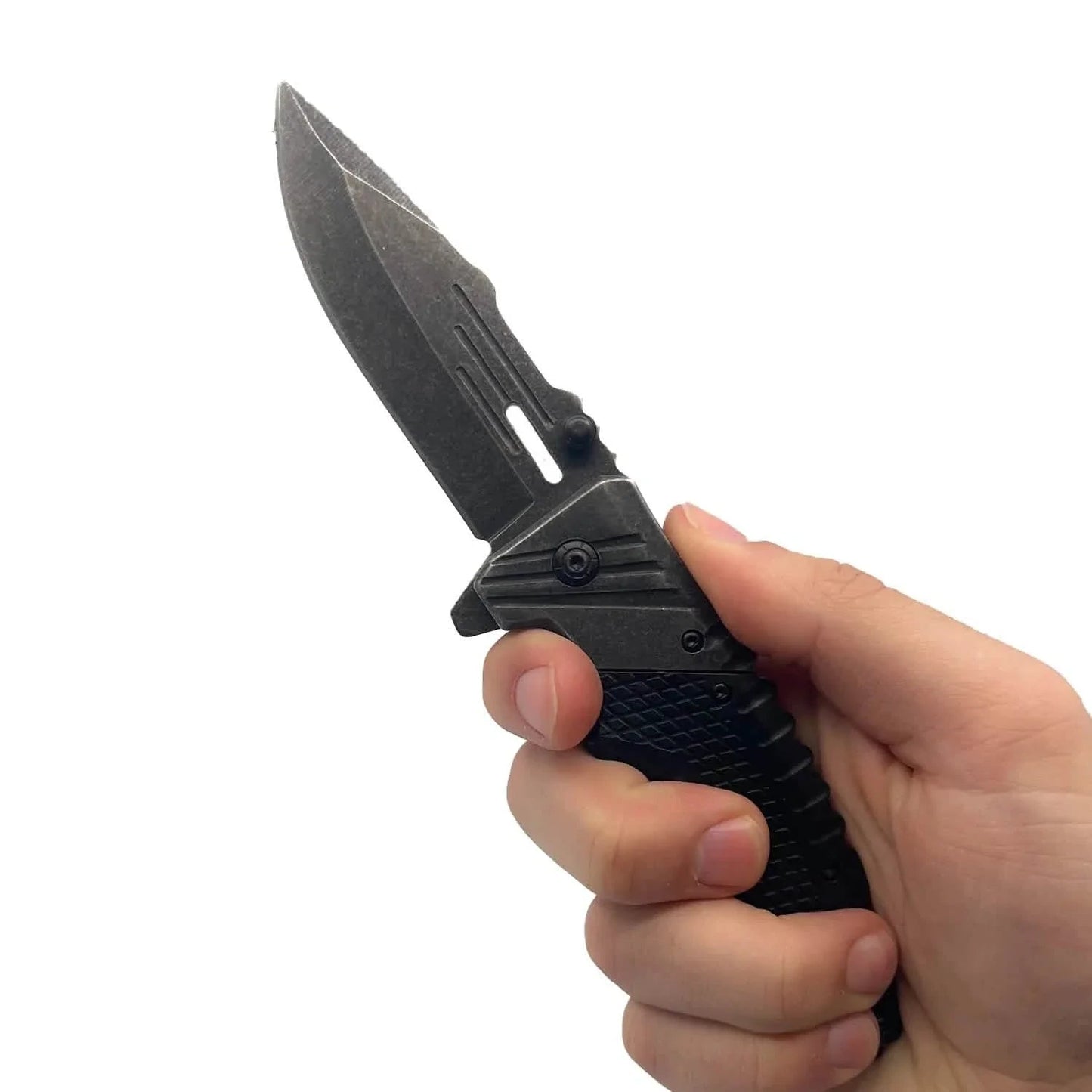 2-Pack: 7.10" Stonewashed Spring Assisted Knife DailySale