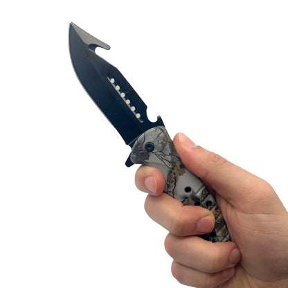 2-Pack: 8.75" Camo Spring Assisted Knife with ABS Handle DailySale