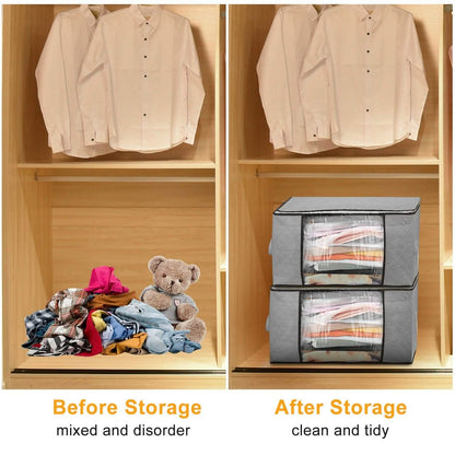 2-Pack: 90L Large Capacity Foldable Closet Organizer DailySale