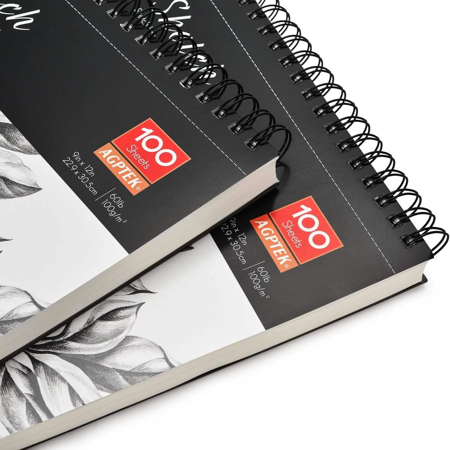 2-Pack: 9X12" 100 Sheets Spiral Sketch Pad DailySale