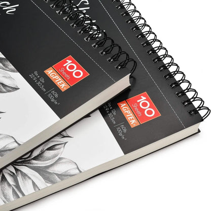 2-Pack: 9X12" 100 Sheets Spiral Sketch Pad DailySale