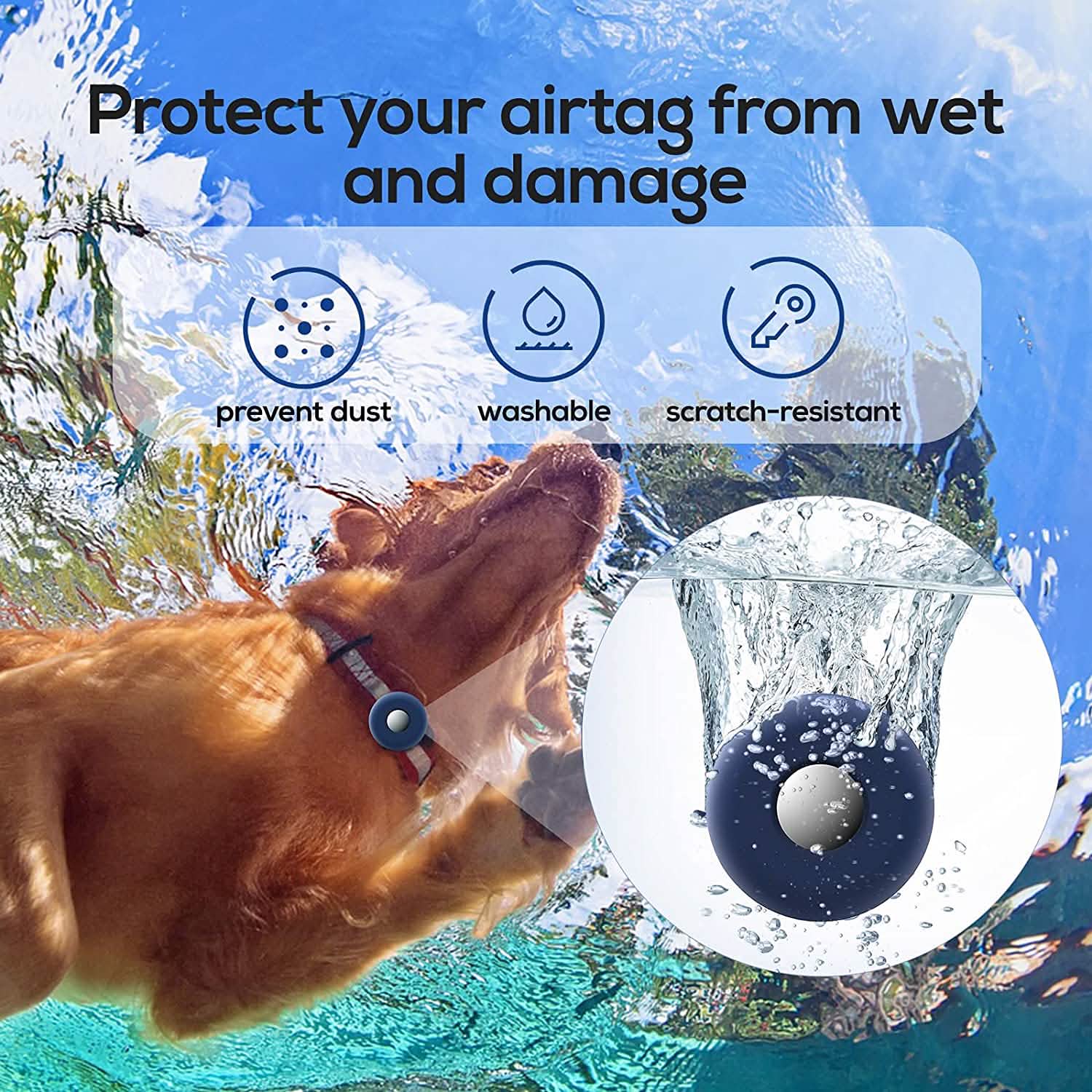 2-Pack: Air Tag Dog Collar Holder DailySale