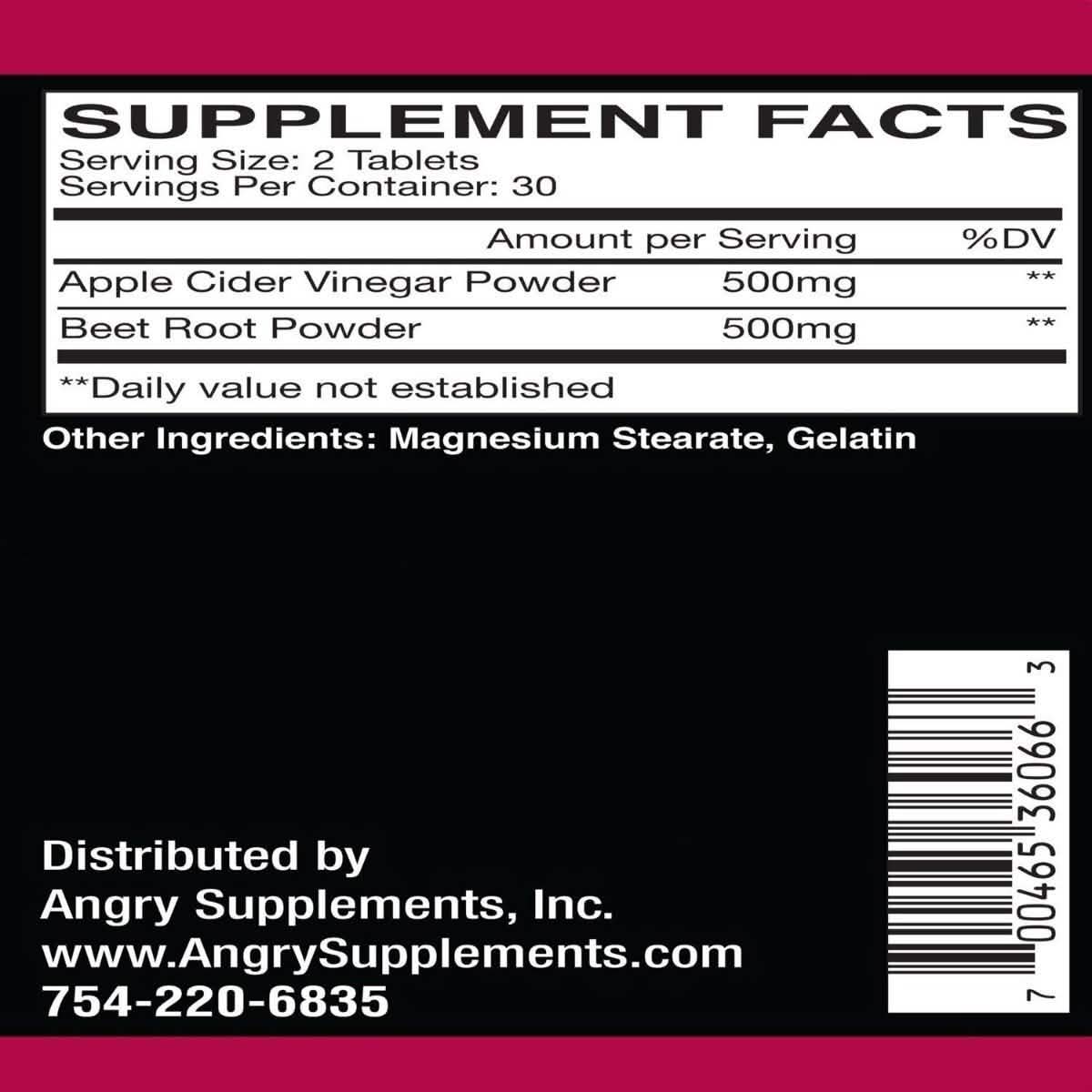 2-Pack: Angry Supplements Apple Cider Vinegar + Beetroot and Turmeric & Ginger Capsules DailySale
