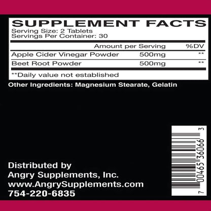 2-Pack: Angry Supplements Apple Cider Vinegar + Beetroot and Turmeric & Ginger Capsules DailySale