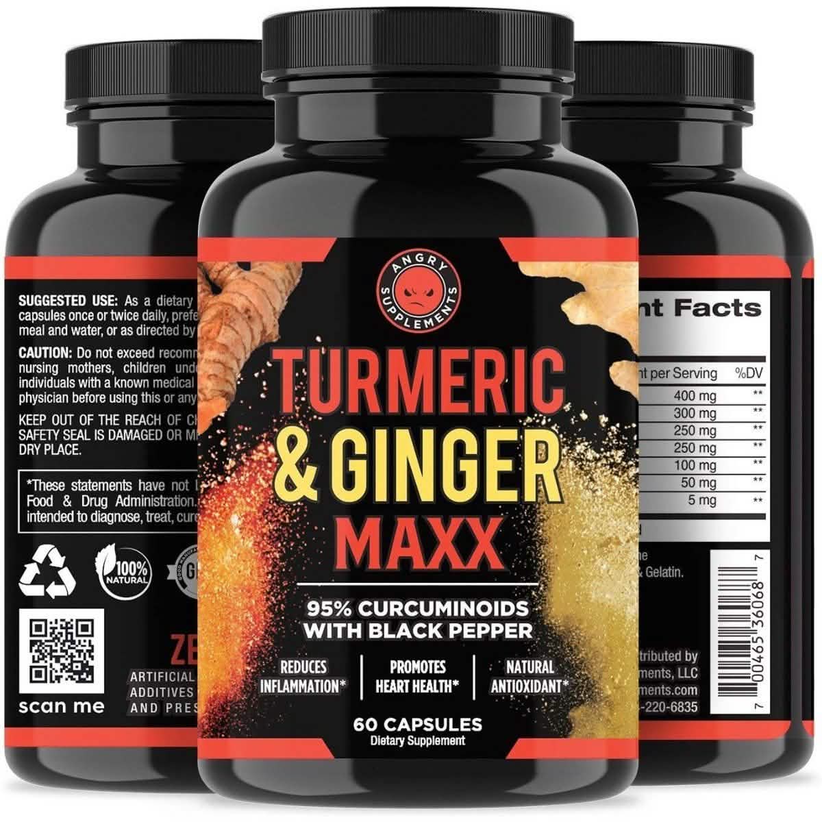 2-Pack: Angry Supplements Apple Cider Vinegar + Beetroot and Turmeric & Ginger Capsules DailySale
