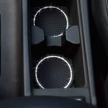 2-Pack: Anti-Slip Crystal Rhinestone Car Coaster DailySale