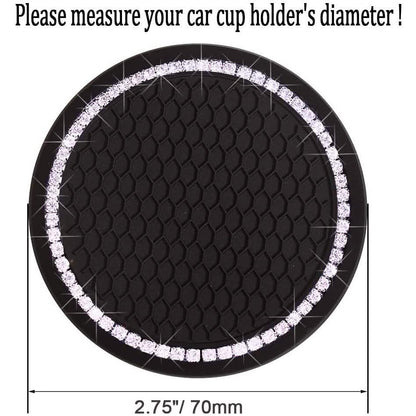 2-Pack: Anti-Slip Crystal Rhinestone Car Coaster DailySale