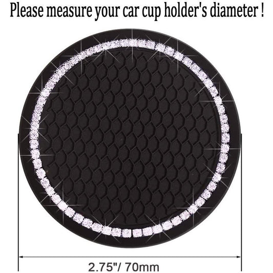 2-Pack: Anti-Slip Crystal Rhinestone Car Coaster DailySale