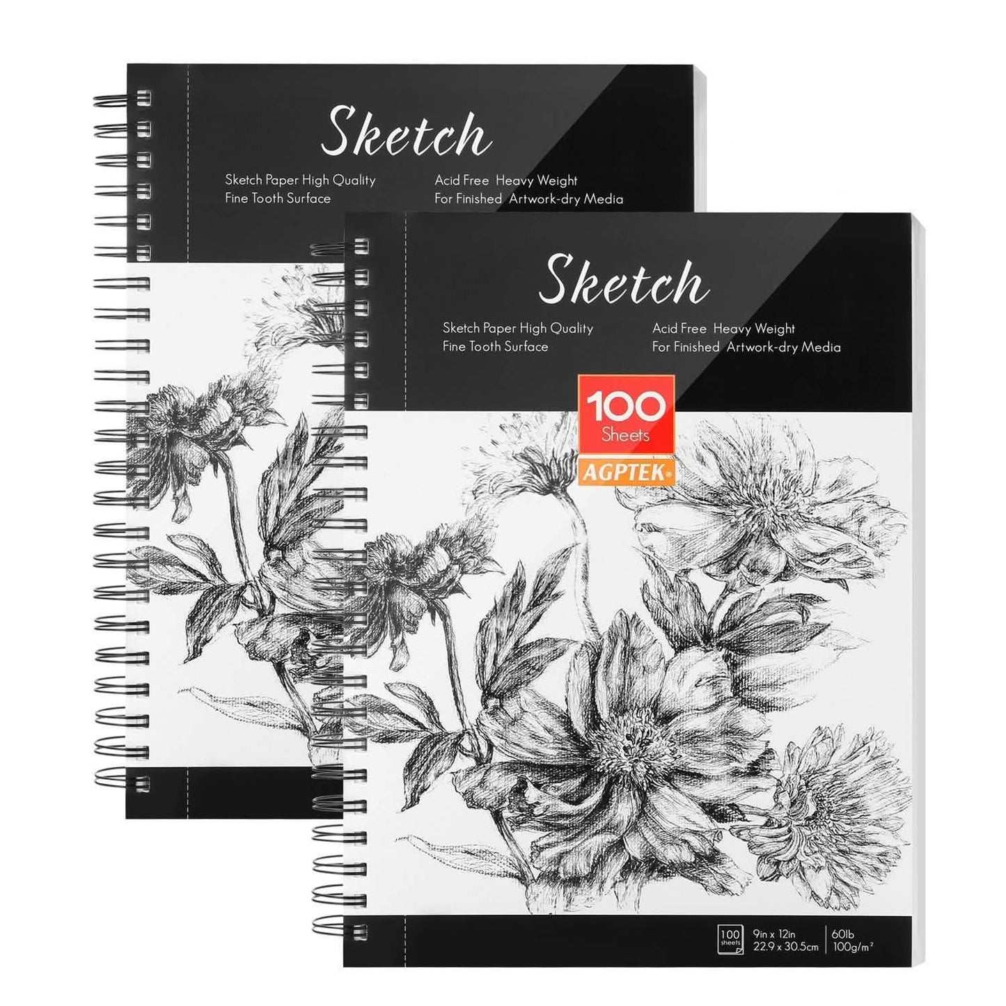 2-Pack: Art SketchBook 100 Pages for Writers Illustrators DailySale