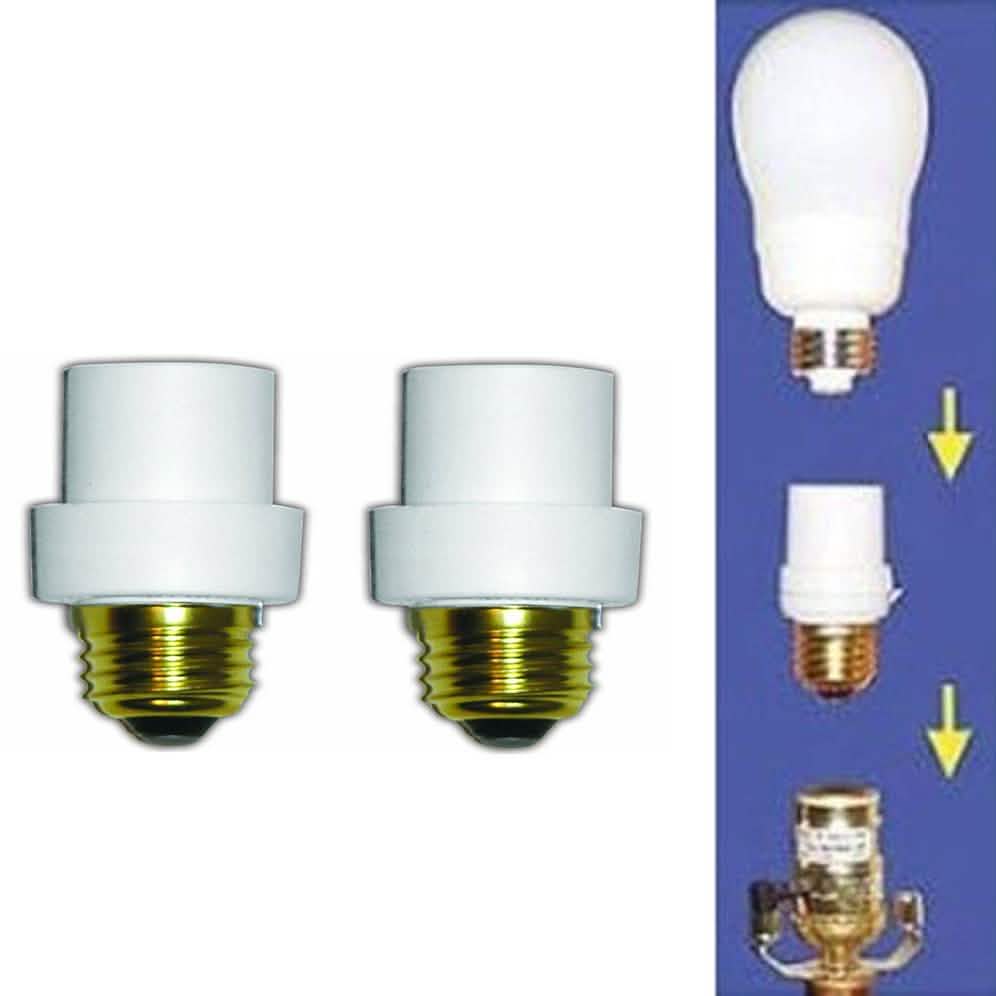 2-Pack:  Automatic Lamp Sensors Dusk Dawn Security Light Bulb Socket DailySale