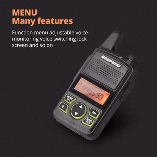 2-Pack: Baofeng T1 Walkie Talkie DailySale