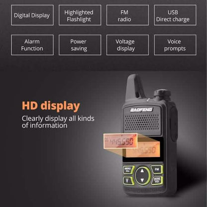 2-Pack: Baofeng T1 Walkie Talkie DailySale
