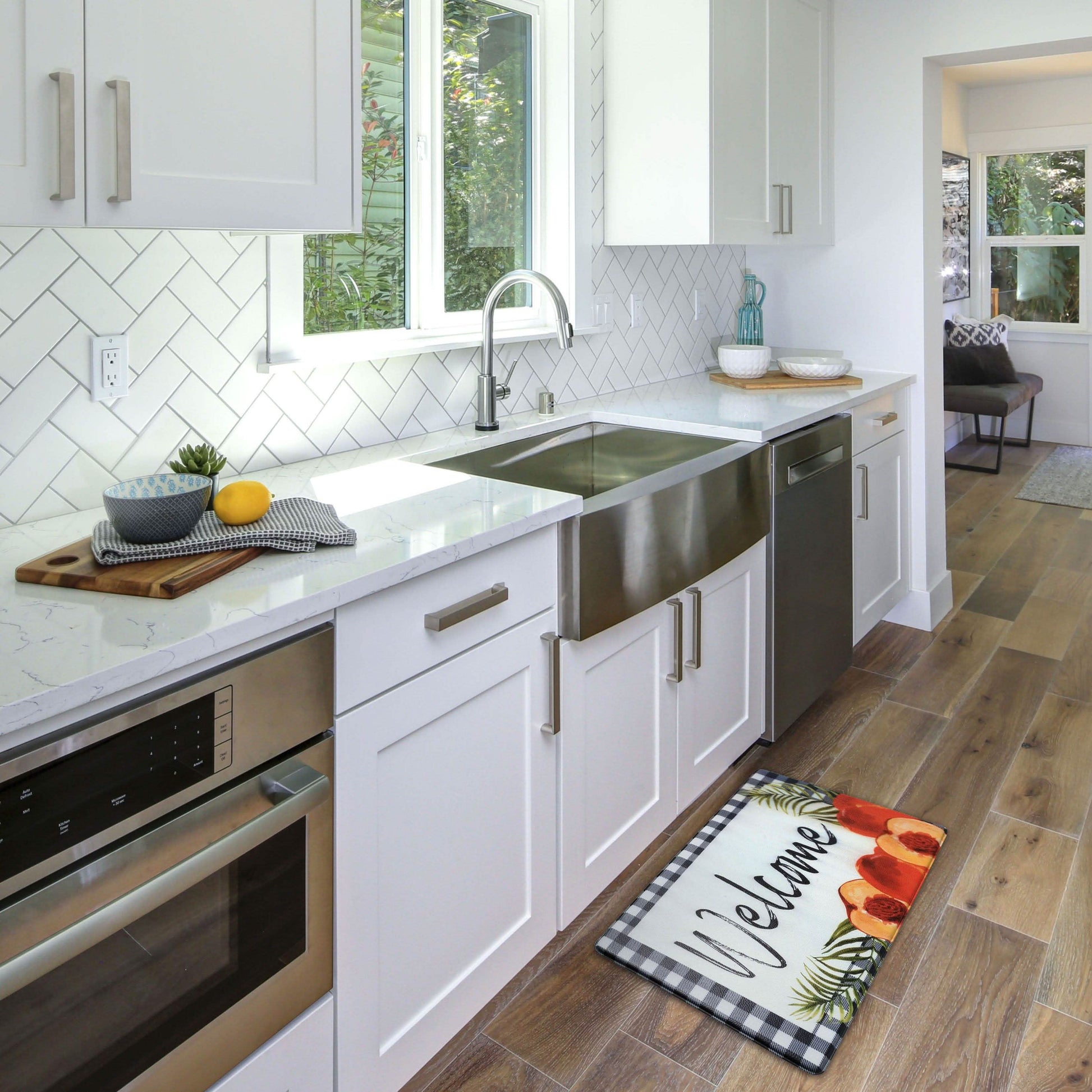 2-Pack: Bibb Home Anti Fatigue Foam Kitchen Mats DailySale