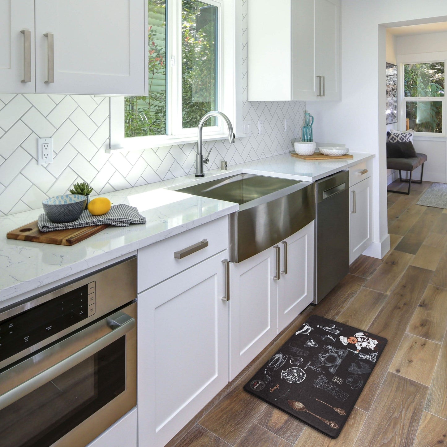 2-Pack: Bibb Home Anti Fatigue Foam Kitchen Mats DailySale
