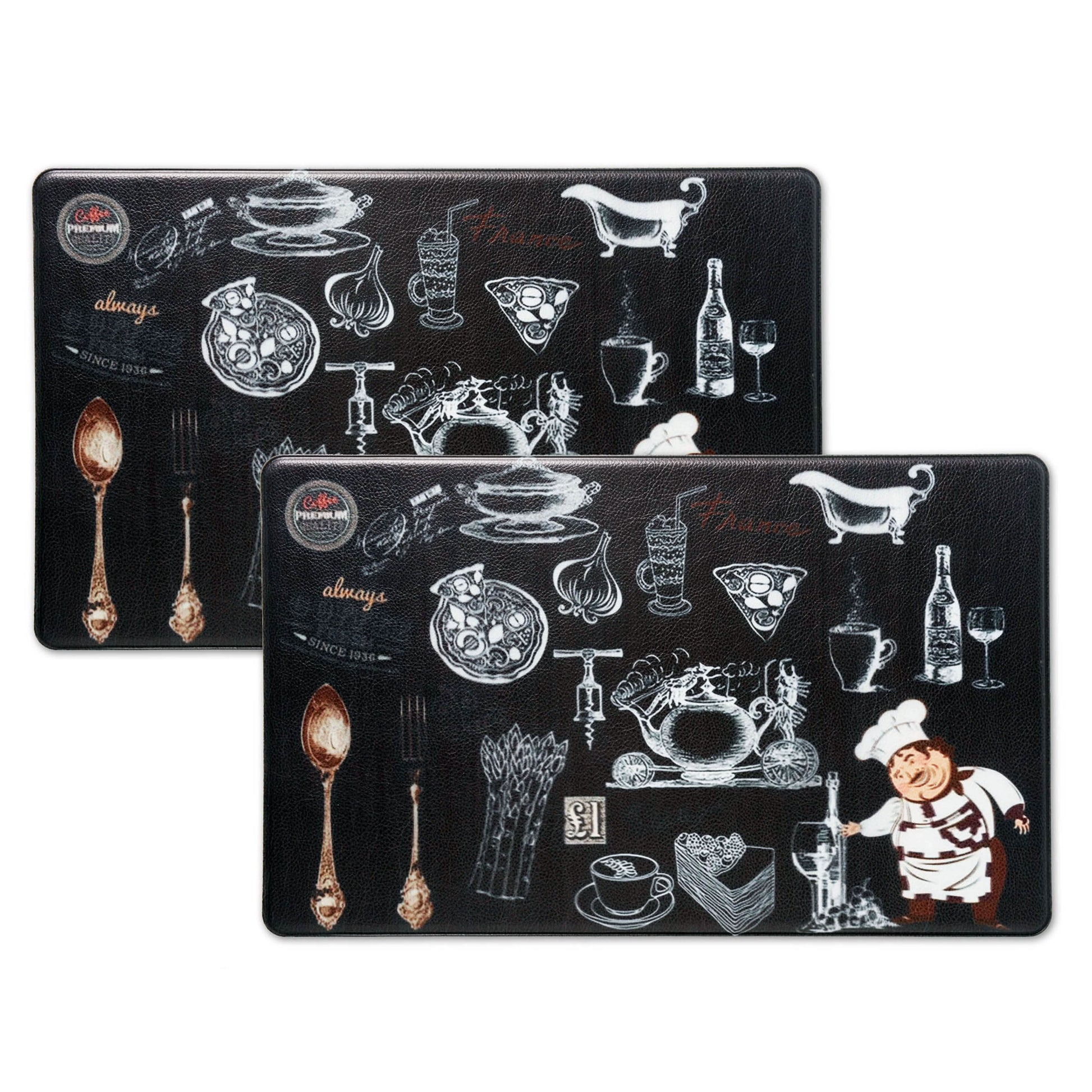 2-Pack: Bibb Home Anti Fatigue Foam Kitchen Mats DailySale