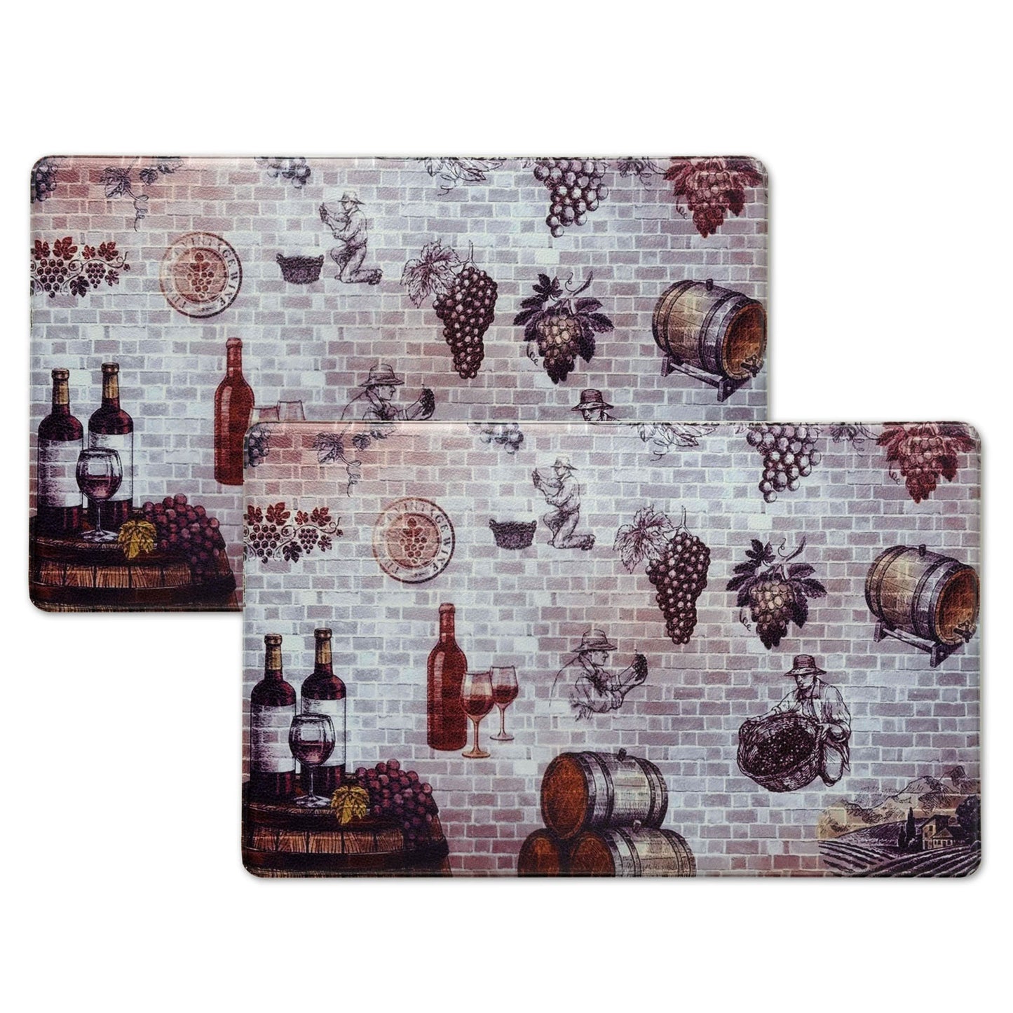 2-Pack: Bibb Home Anti Fatigue Foam Kitchen Mats DailySale