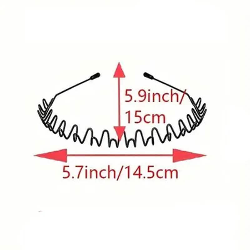 2-Pack: Black Wavy Metal Headband DailySale