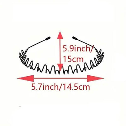 2-Pack: Black Wavy Metal Headband DailySale