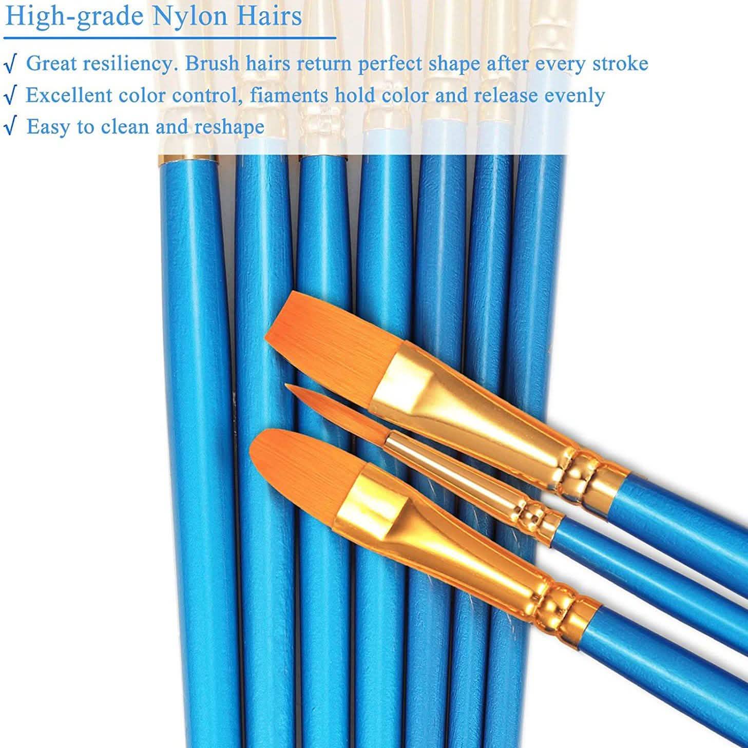 2-Pack: BOSOBO 10 Sizes Paint Brushes Set DailySale